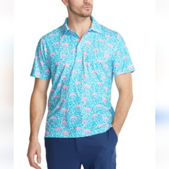 Chubbies Domingo printed performance stretch polo men's small - Picture 2 of 7